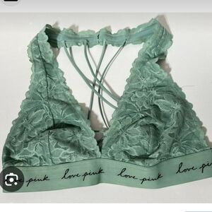 Victoria's Secret PINK Sage Green Lace Bralette Small